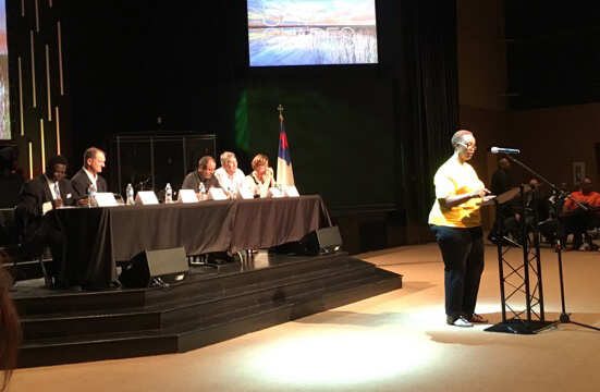 Hendry County Commissioner Janet Taylor addresses Save The Glades attendees.