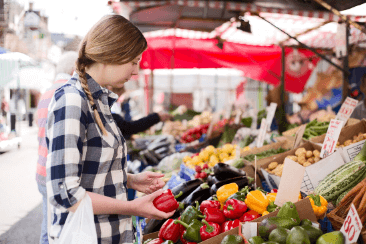 farmers market, fresh food to consumers